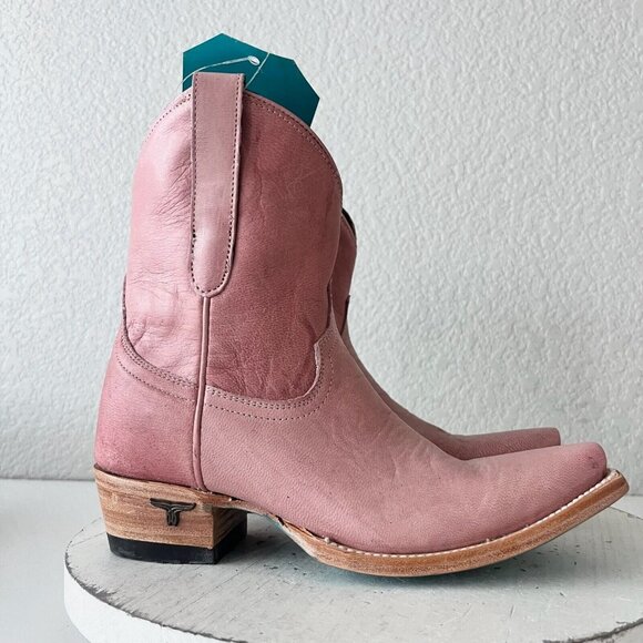 Lane EMMA JANE Womens Cowboy Bootie 5 Pink Leather Western Cowgirl Short Boots - Picture 2 of 13
